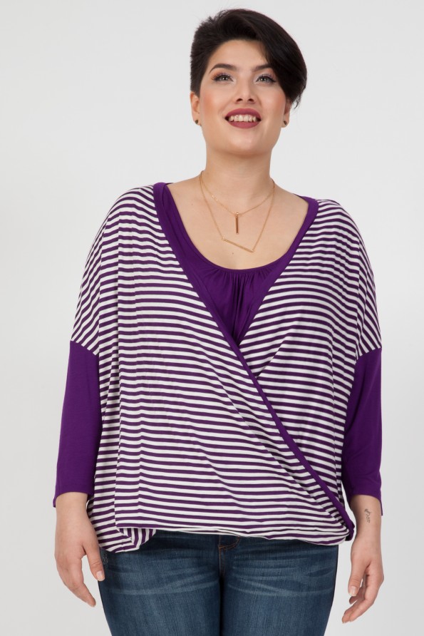 3/4 SURPLUS W/ STRIPES AND SOLID BACK<br />SIZE 1X-3X<br />2-2-2 (6 PCS)