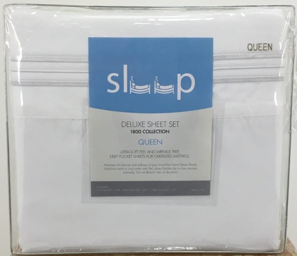 SLEEP SHEETS<br />SIZE: TWIN-CAL KING<br />ALSO AVAILABE IN ASSORTED PREPACK <br />2-2-2-3-3 (12 PPK)